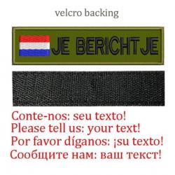 Patch drapeau nom personnalisé uniforme - Pays bas-Velcro