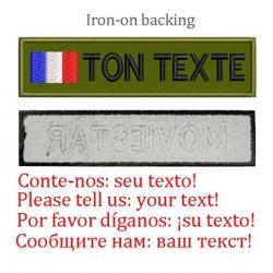 Patch drapeau nom personnalisé uniforme - France-Iron on