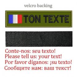 Patch drapeau nom personnalisé uniforme - France-Velcro