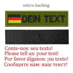 Patch drapeau nom personnalisé uniforme - Allemagne-Velcro