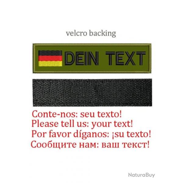 Patch drapeau nom personnalis uniforme - Allemagne-Velcro