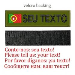 Patch drapeau nom personnalisé uniforme - Portugal-Velcro