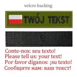 Patch drapeau nom personnalisé uniforme - Pologne-Velcro