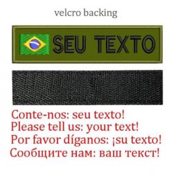 Patch drapeau nom personnalisé uniforme - Brezil-Velcro