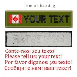 Patch drapeau nom personnalisé uniforme - Canada-Iron on