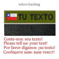 Patch drapeau nom personnalisé uniforme - Chilie-Velcro