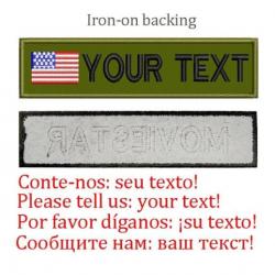 Patch drapeau nom personnalisé uniforme - US-Iron on