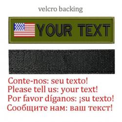 Patch drapeau nom personnalisé uniforme - US-Velcro