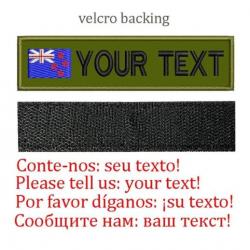 Patch drapeau nom personnalisé uniforme - Nouvelle Zélande-Velcro