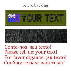 Patch drapeau nom personnalisé uniforme - Nouvelle Zélande-Velcro