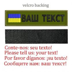 Patch drapeau nom personnalisé uniforme - Ukraine-Velcro