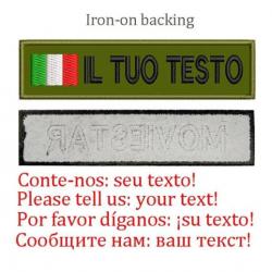 Patch drapeau nom personnalisé uniforme - Italie-Iron on