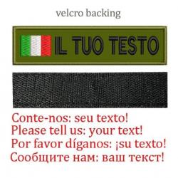 Patch drapeau nom personnalisé uniforme - Italie-Velcro