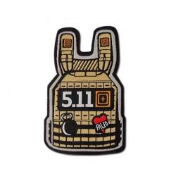 Patch gilet tactique 3D 5.11 - 3 (8.5 x 9.5 cm)