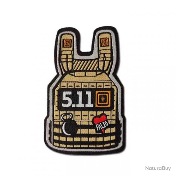 Patch gilet tactique 3D 5.11 - 3 (8.5 x 9.5 cm)