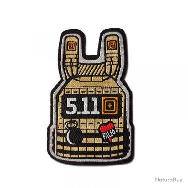 Patch gilet tactique 5.11 3D - 3 (8.5 x 9.5 cm)