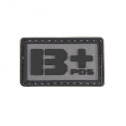 Patch groupe sanguin 3D PVC lumineux - B+ positif (noir)