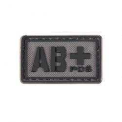 Patch groupe sanguin 3D PVC lumineux - AB+ positif (noir)