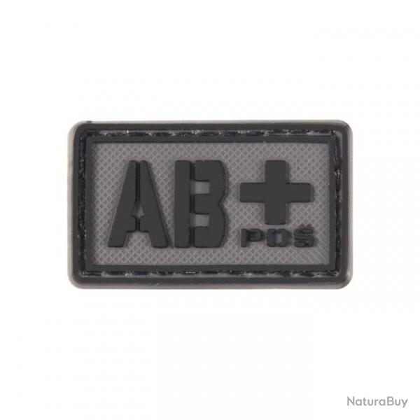 Patch groupe sanguin 3D PVC lumineux - AB+ positif (noir)