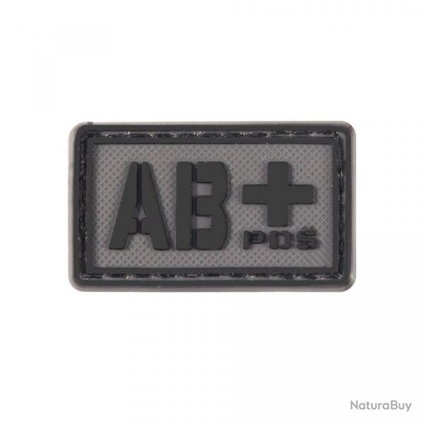 Patch groupe sanguin 3D PVC lumineux - AB+ positif (noir)