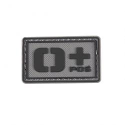 Patch groupe sanguin 3D PVC lumineux - O+ positif (noir)