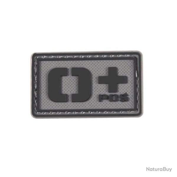 Patch groupe sanguin 3D PVC lumineux - O+ positif (noir)