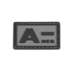 Patch groupe sanguin 3D PVC lumineux - A- négatif (noir)