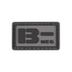 Patch groupe sanguin 3D PVC lumineux - B- négatif (noir)