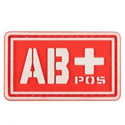 Patch groupe sanguin 3D PVC lumineux - AB+ positif (rouge)