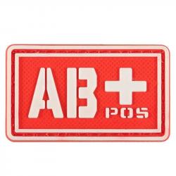 Patch groupe sanguin 3D PVC lumineux - AB+ positif (rouge)