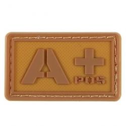 Patch groupe sanguin 3D PVC lumineux - A+ positif (marron)