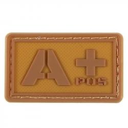 Patch groupe sanguin 3D PVC lumineux - A+ positif (marron)