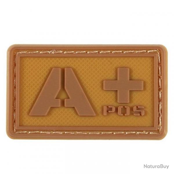 Patch groupe sanguin 3D PVC lumineux - A+ positif (marron)