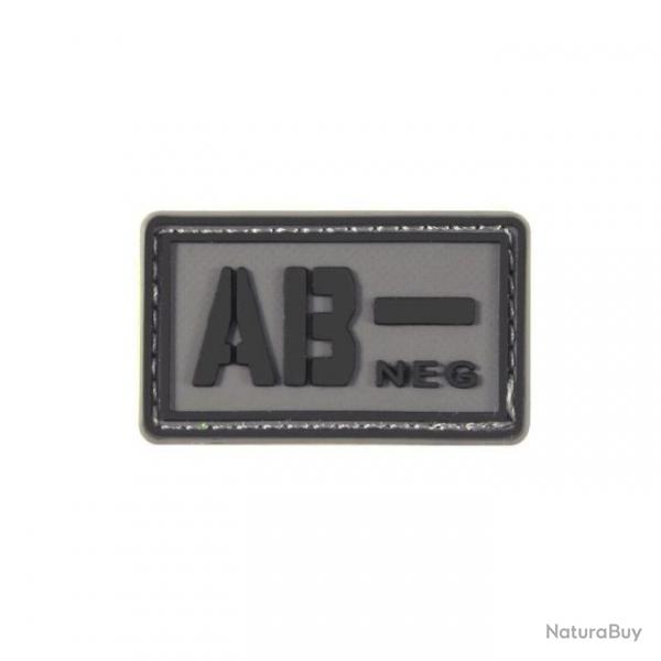 Patch groupe sanguin 3D PVC lumineux - AB- ngatif (noir)