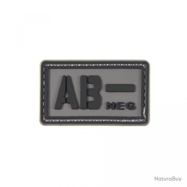 Patch groupe sanguin 3D PVC lumineux - AB- ngatif (noir)