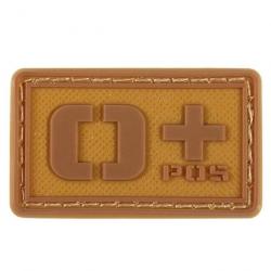 Patch groupe sanguin 3D PVC lumineux - O+ positif (marron)