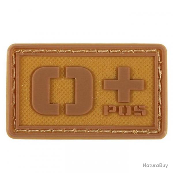 Patch groupe sanguin 3D PVC lumineux - O+ positif (marron)