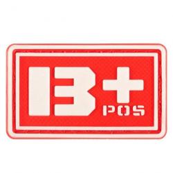 Patch groupe sanguin 3D PVC lumineux - B+ positif (rouge)