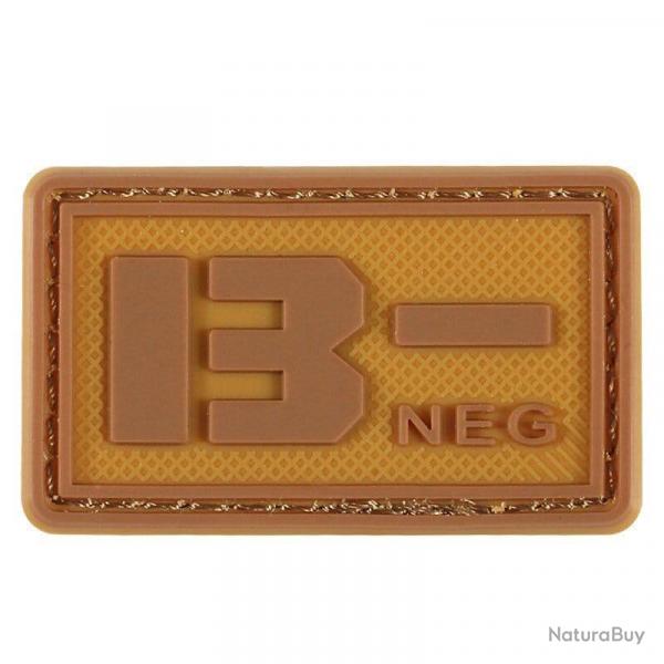 Patch groupe sanguin 3D PVC lumineux - B- ngatif (marron)