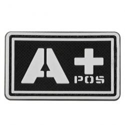 Patch groupe sanguin 3D PVC lumineux - A+ positif (noir) 2