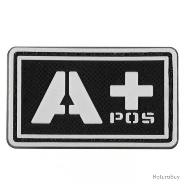 Patch groupe sanguin 3D PVC lumineux - A+ positif (noir) 2