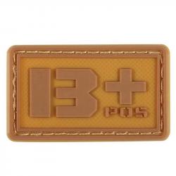 Patch groupe sanguin 3D PVC lumineux - B+ positif (marron)