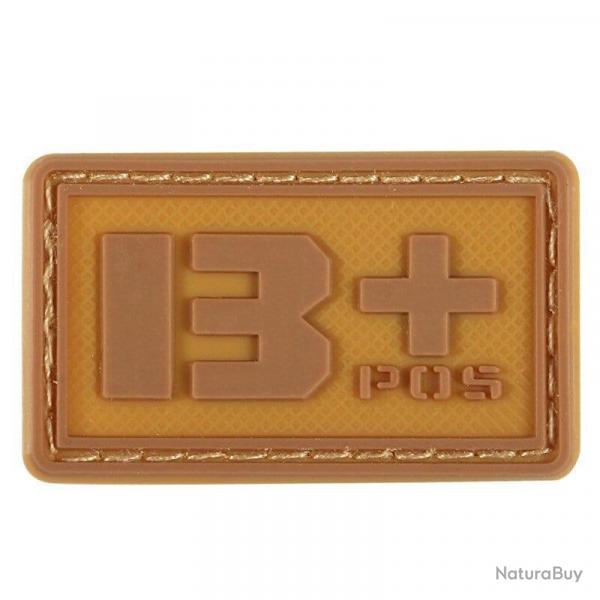 Patch groupe sanguin 3D PVC lumineux - B+ positif (marron)