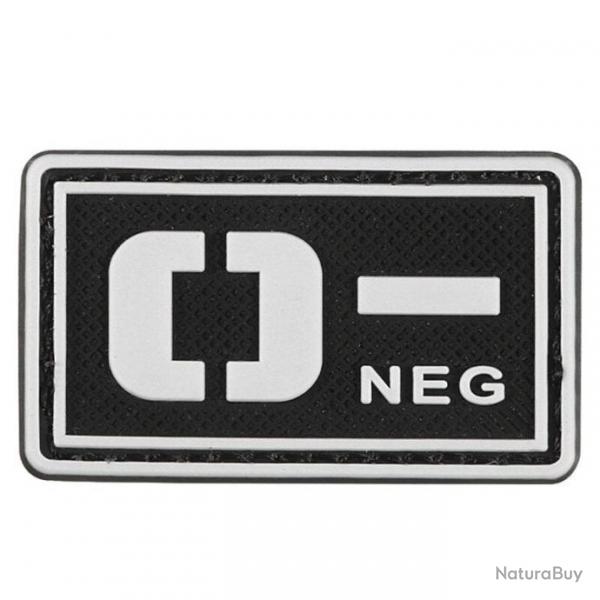 Patch groupe sanguin 3D PVC lumineux - O- ngatif (noir) 2