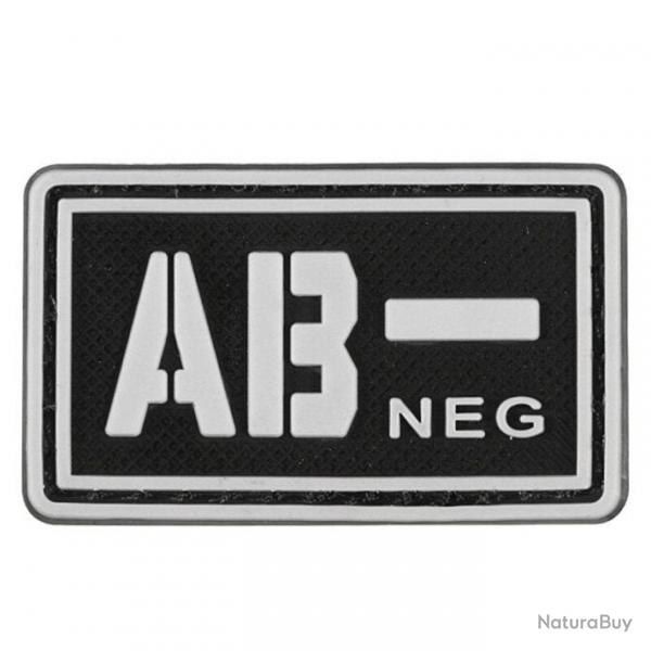 Patch groupe sanguin 3D PVC lumineux - AB- ngatif (noir) 2