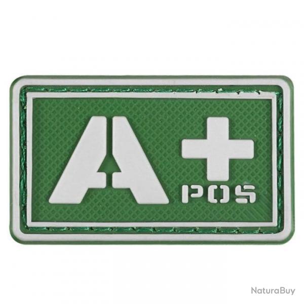 Patch groupe sanguin 3D PVC lumineux - A+ positif (vert)