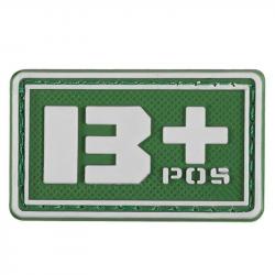 Patch groupe sanguin 3D PVC lumineux - B+ positif (vert)