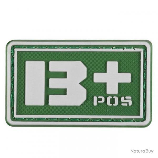 Patch groupe sanguin 3D PVC lumineux - B+ positif (vert)