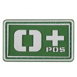 Patch groupe sanguin 3D PVC lumineux - O+ positif (vert)