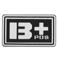 Patch groupe sanguin 3D PVC lumineux - B+ positif (noir) 2